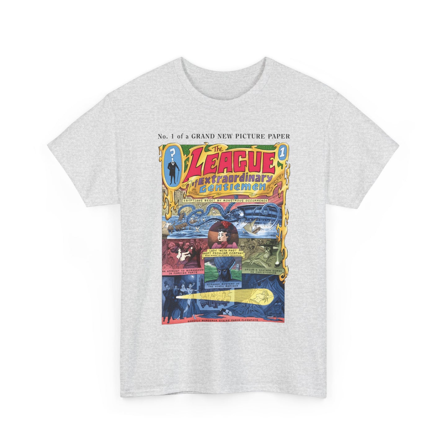 League of Extraordinary Gentlemen T-Shirt - Kevin O'Neill Art - Mina Murray, Captain Nemo, Allan Quatermain, Dr. Jekyll, & The Invisible Man - Alan Moore Story - DC Comics
