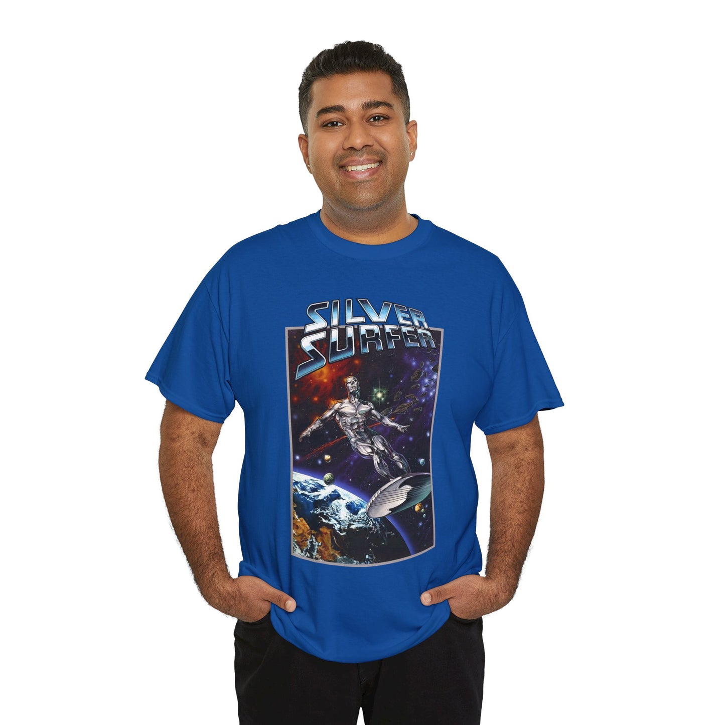 Silver Surfer T-Shirt - Amazing Joe Jusko Art - Marvel Comics Character - Former Herald of Galactus - Fantastic Four Connection - Norrin Radd