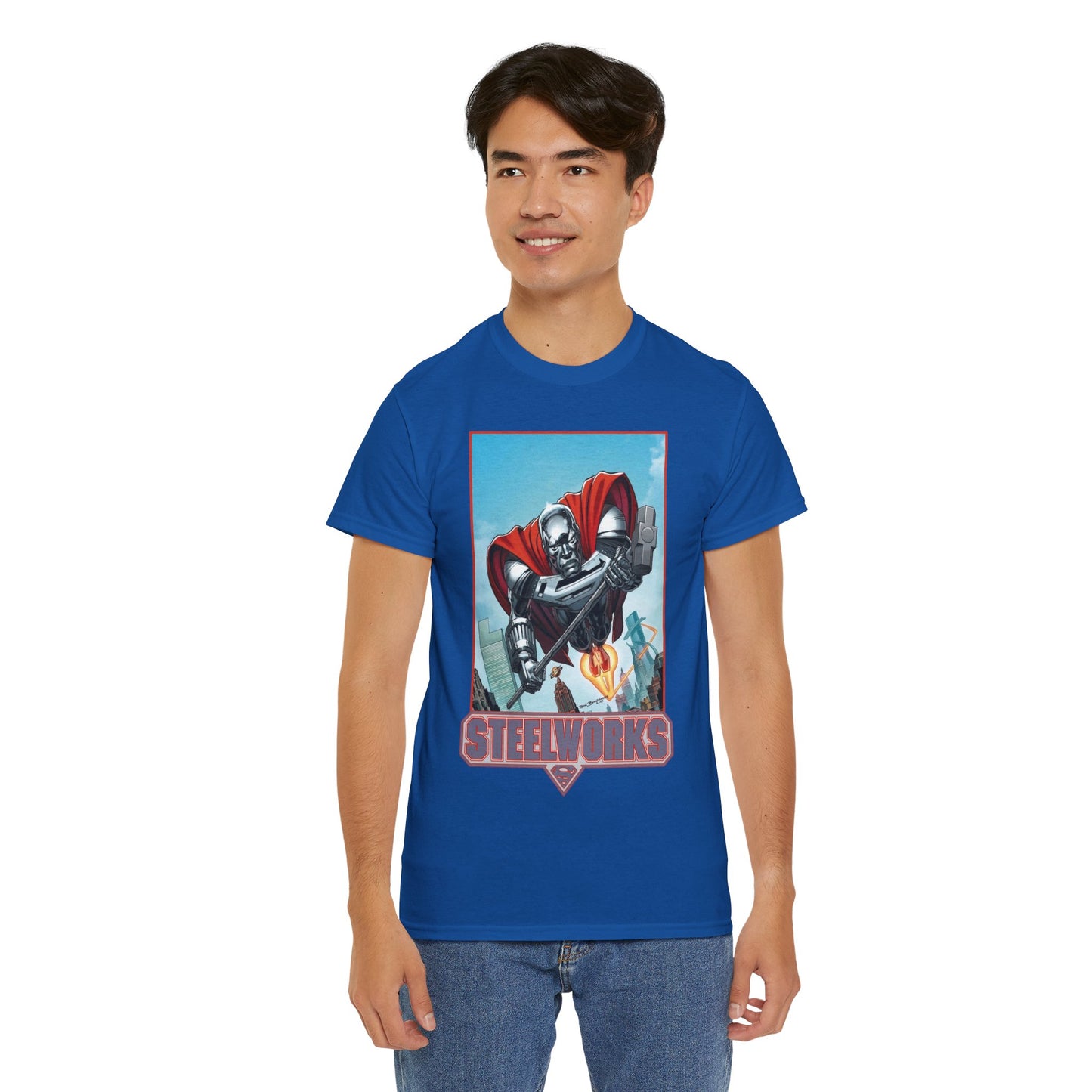 Steelworks T-Shirt - Jon Bogdanove Art - John Henry Irons - Superman Family - DC Comics