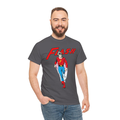 Golden Age Flash T-Shirt - John Byrne Art - Justice Society/JSA Member - Jay Garrick - Speedster