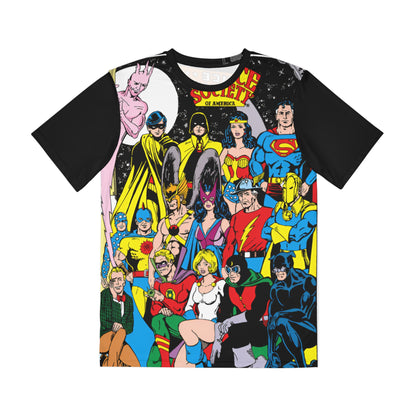 JLA & JSA All Over Print Tee (Polyester) - George Perez Art - DC Comics