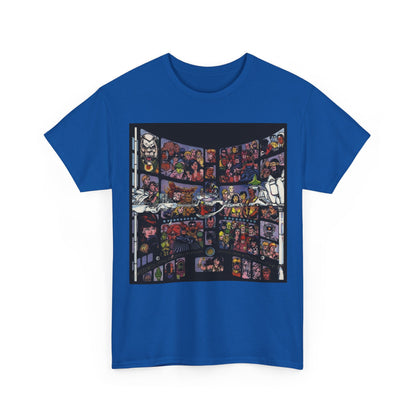 Focus on George Perez T-Shirt - Monitor, New Teen Titans, Avengers, Fantastic Four - DC & Marvel Comics - Note: Black Tee is a Negative Space Piece and is Borderless