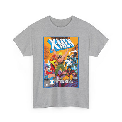 Uncanny X-Men T-Shirt - Jim Lee Art - Wolverine, Cyclops, Jean Grey, Cable, Iceman, Havok, Jubilee - X-Tinction Agenda - Marvel Comics