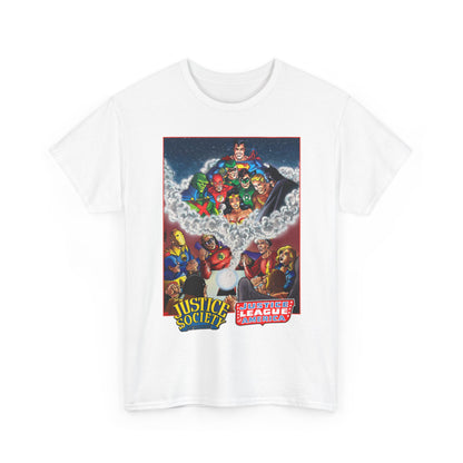 Justice Society & Justice League T-Shirt - George Perez Art - Golden & Silver Age - DC Comics
