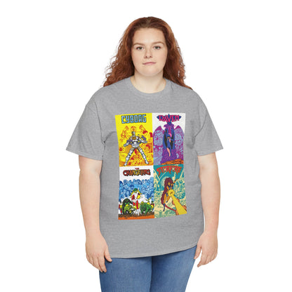 Tales of the New Teen Titans T-Shirt - George Perez Art - Cyborg, Raven, Changeling, Starfire - 1980s Mini-Series Showcasing Their Origins - DC Comics