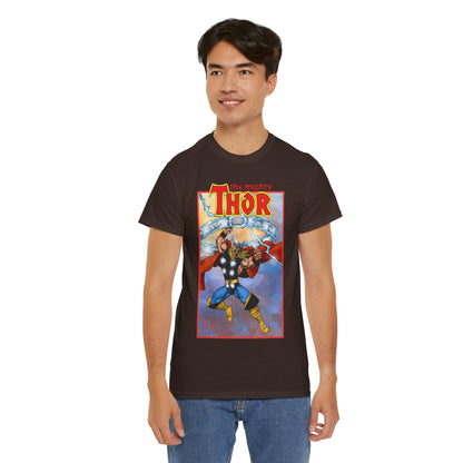 The Mighty Thor T-Shirt - George Perez Art - Mjolnir - Avengers Member - God of Thunder - Asgard Warrior - Marvel Comics