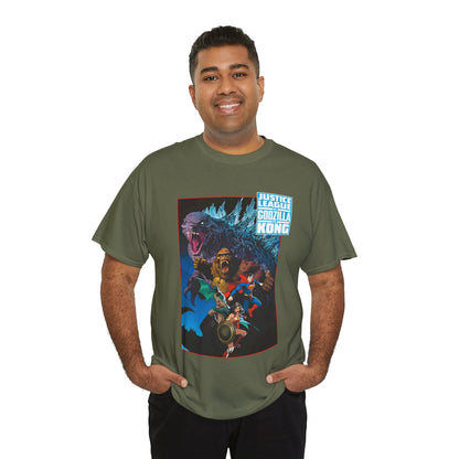 Justice League Vs Godzilla Vs Kong T-Shirt - Dan Mora Art - Wonder Woman, Superman, Batman - DC Comics