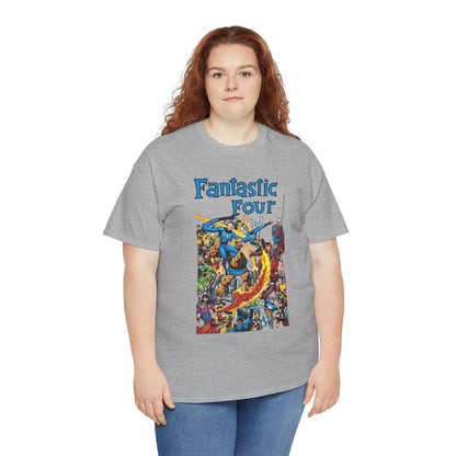 Fantastic Four T-Shirt - Classic John Byrne Art - Popular Marvel Comics Characters - Human Torch, The Thing, Invisible Woman, Reed Richards - 2025 MCU Movie