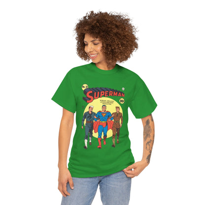 Superman T-Shirt - #12 Cover Art - Golden Age Classic - WWII Support - Iconic Image - DC Comics