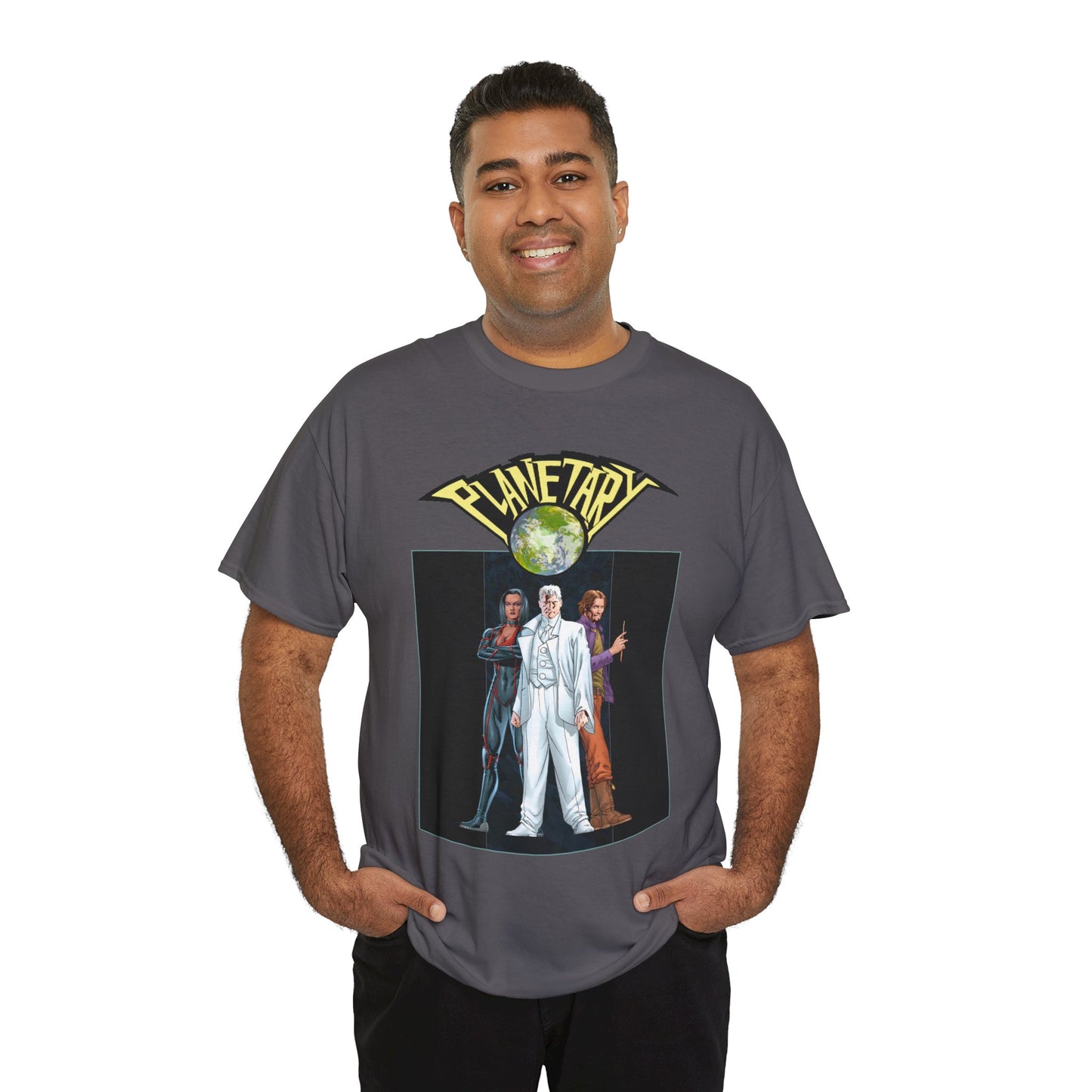 Planetary T-Shirt -  - John Cassaday Art - The Drummer, Jakita Wagner & Elijah Snow - DC Comics/Wildstorm