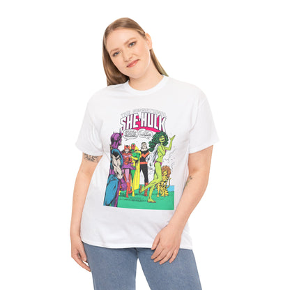 She-Hulk T-Shirt - John Byrne Art - West Coast Avengers Appearance - Hawkeye, Scarlet Witch, Wonder Man, Vision, Tigra - Marvel Comics