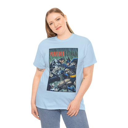 Punisher/Batman T-Shirt - John Romita Jr Art - Deadly Knights, Joker - DC Comics/Marvel Comics