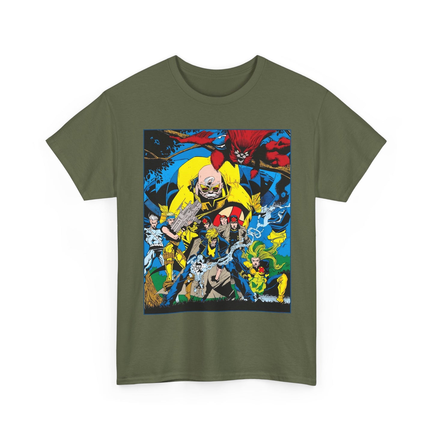 X-Factor T-Shirt - Joe Quesada Art - Havok, Polaris, Strong Guy, Jamie Madrox, Quicksilver - Mutant Team - Marvel Comics