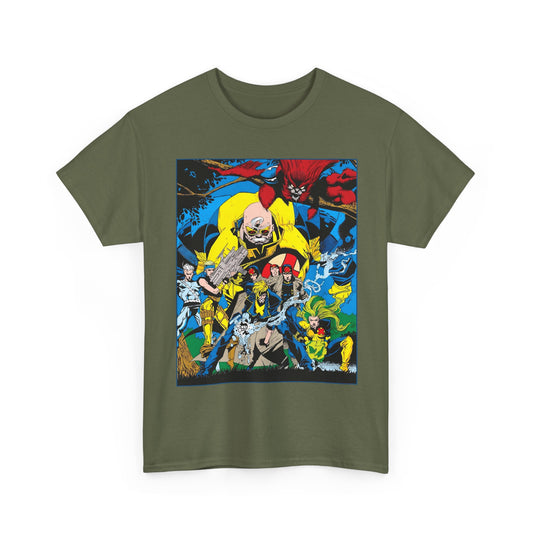 X-Factor T-Shirt - Joe Quesada Art - Havok, Polaris, Strong Guy, Jamie Madrox, Quicksilver - Mutant Team - Marvel Comics