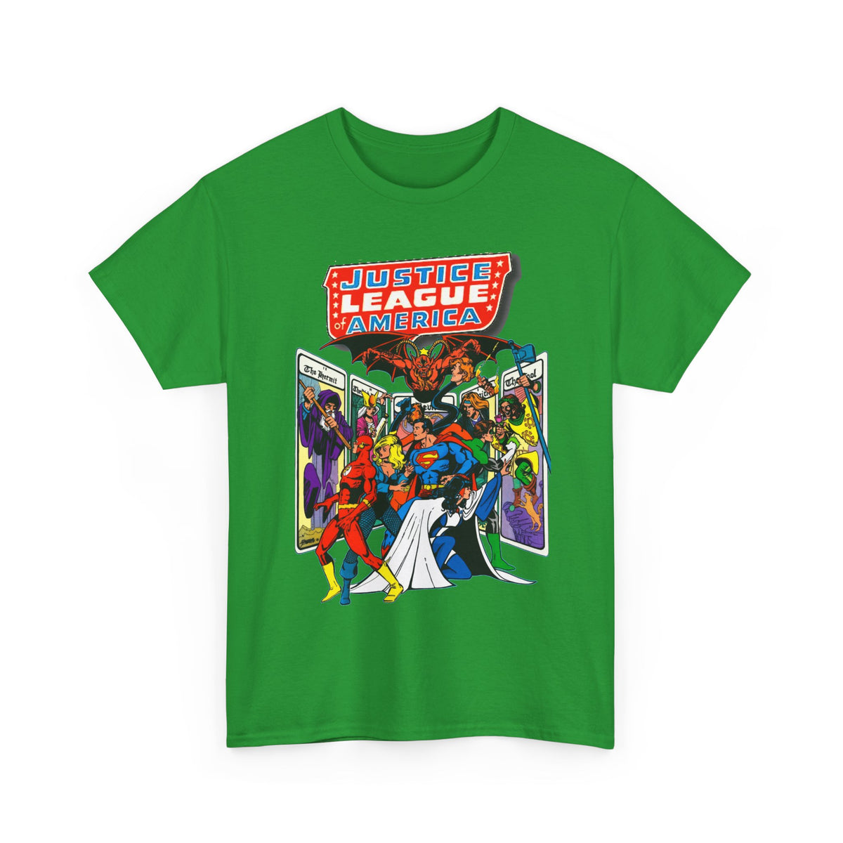 Justice League of America T-Shirt - George Perez Art - Vs Tarot Gang - DC Comics