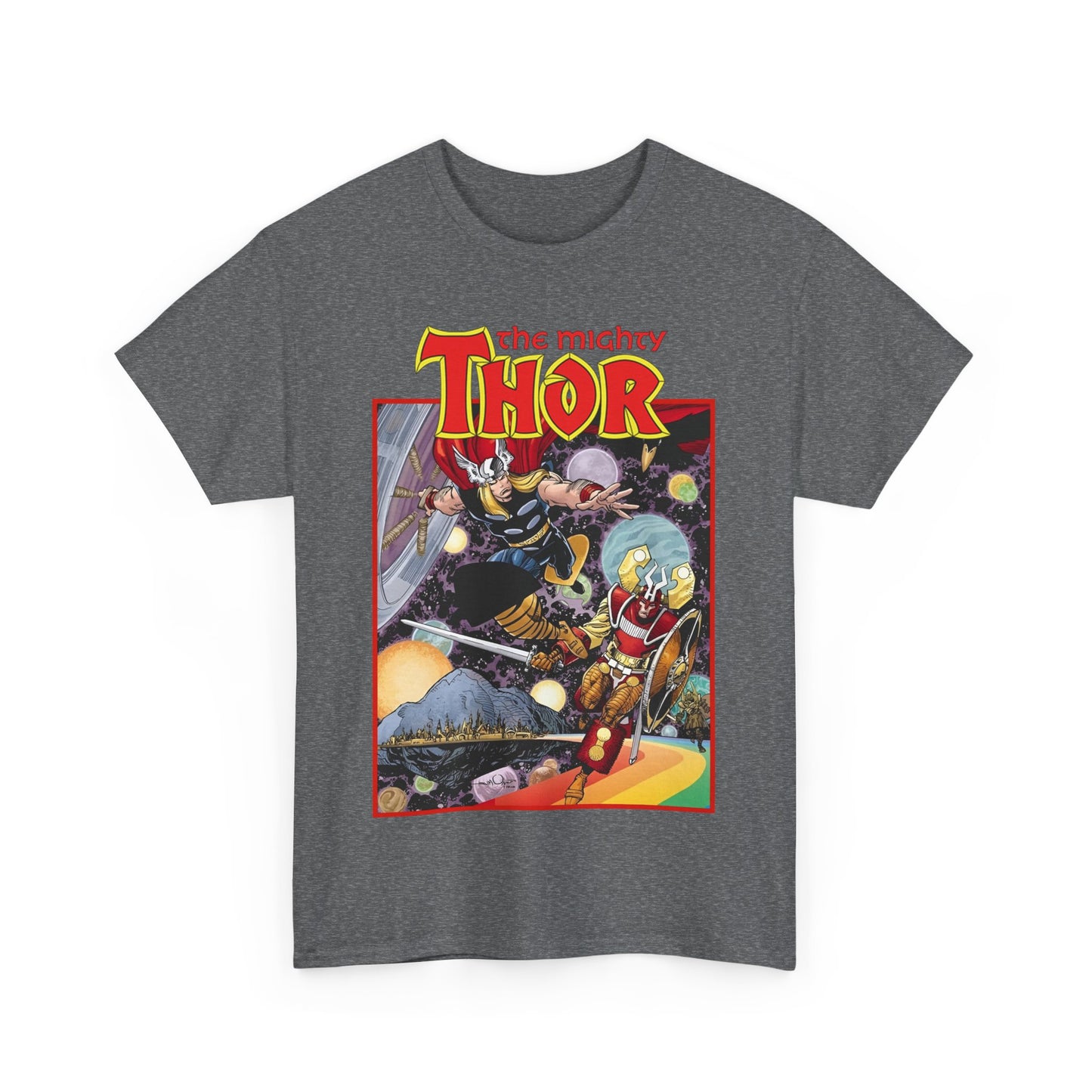 Mighty Thor T-Shirt - Walt Simonson Art - Asgard, Bifröst - God of Thunder - Marvel Comics