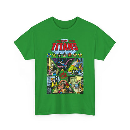 New Teen Titans T-Shirt - George Perez Art - #8 Cover - A Day in the Life - Robin, Wonder Girl, Cyborg, Starfire, Raven, Changeling, Kid Flash - DC Comics