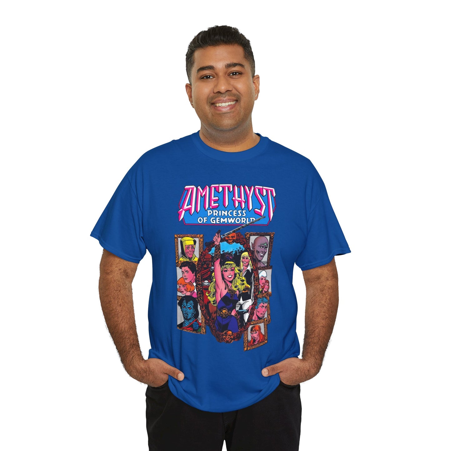 Amethyst Princess of Gemworld T-Shirt - Ernie Colon Art - Sardonyx, Dark Opal, Granch, Citrina - DC Comics