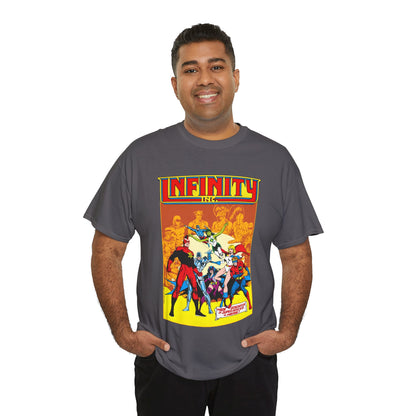 Infinity, Inc T-Shirt - Jerry Ordway Art - Silver Scarab, Huntress, Power Girl, Star-Spangled Kid, Fury, Jade - DC Comics - 1980s JSA Spin-Off Series