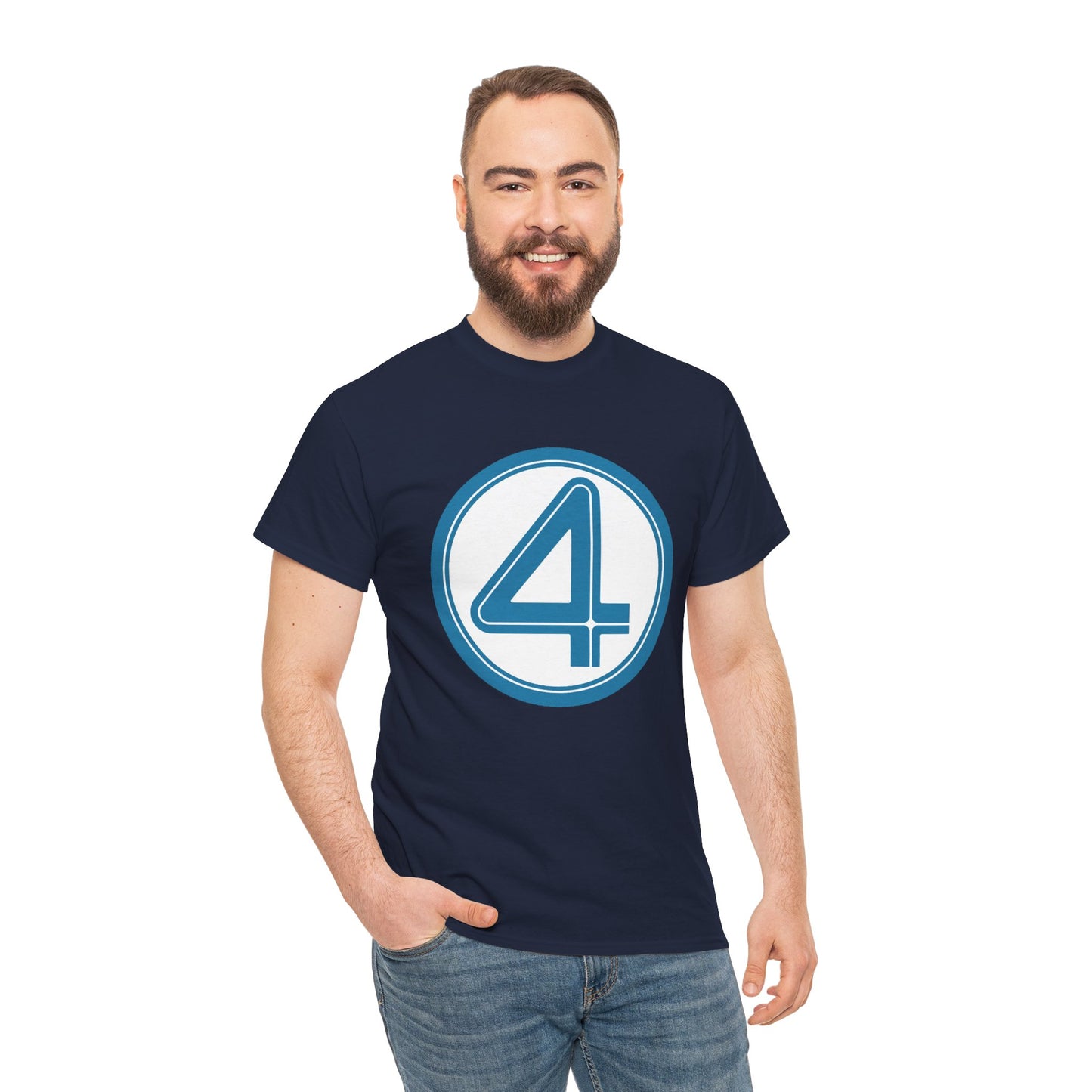 Fantastic Four Logo T-Shirt - New Marvel Movie 2025 - MCU - Pedro Pascal - 4 - Marvel Comics - Reed Richards