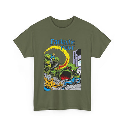 Fantastic Four T-Shirt - John Byrne Art - Cover to Issue #1 - Reed Richards, Invisible Woman, Human Torch, The Thing - Marvel Comics