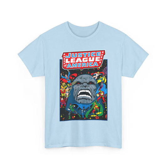 Justice League of America T-Shirt - George Perez Art - JLA/JSA/New Gods Crossover - Darkseid, Orion, Mr Miracle, Huntress, Firestorm, Dr Fate - DC Comics