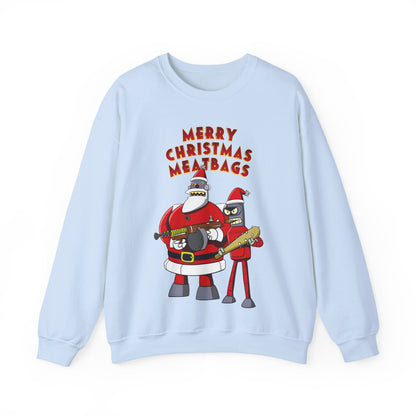 Robot Santa Claus & Bender Futurama Christmas Heavy Blend Crewneck Sweatshirt
