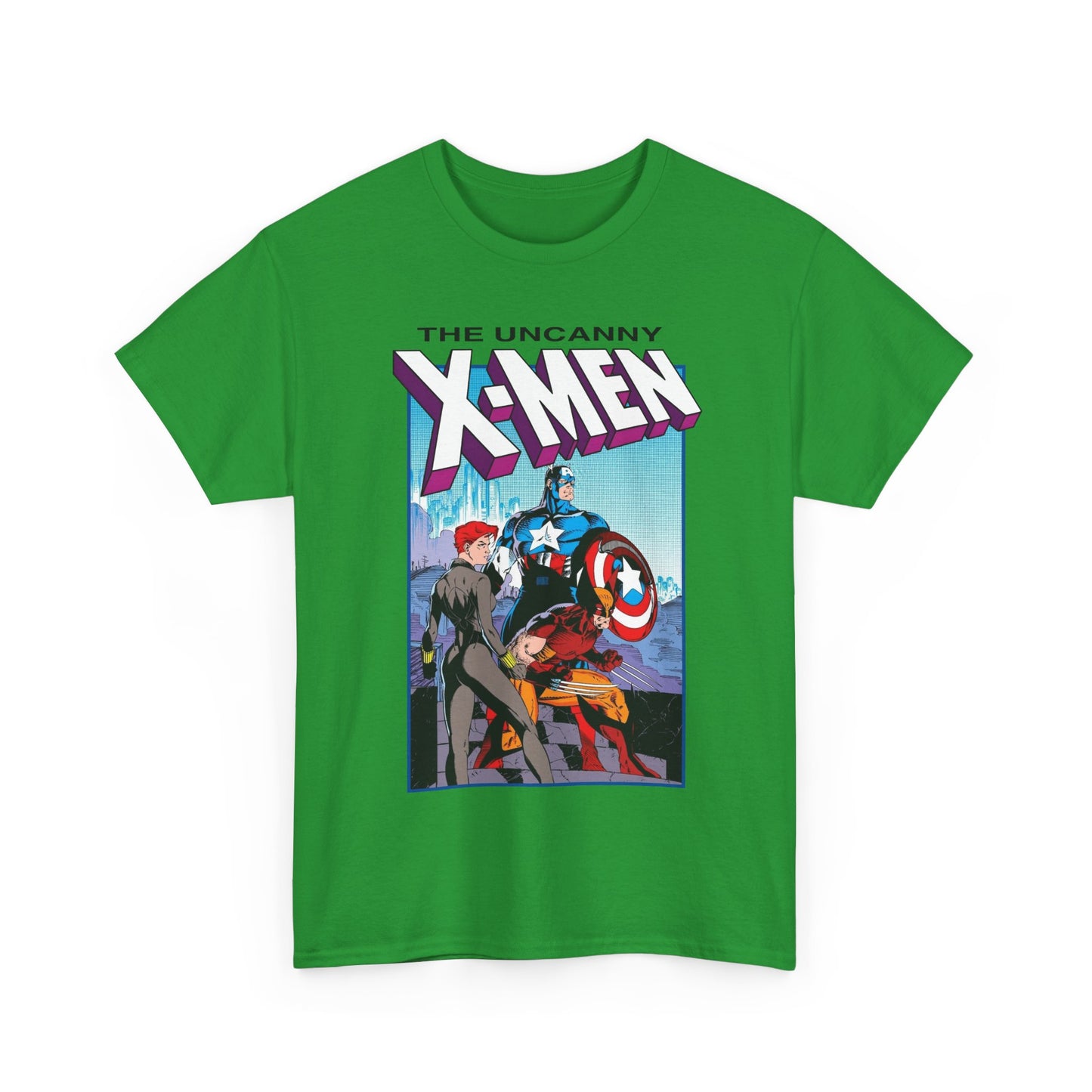 Uncanny X-Men T-Shirt - Jim Lee Art - #268 Cover - Captain America, Black Widow, Wolverine - Marvel Comics