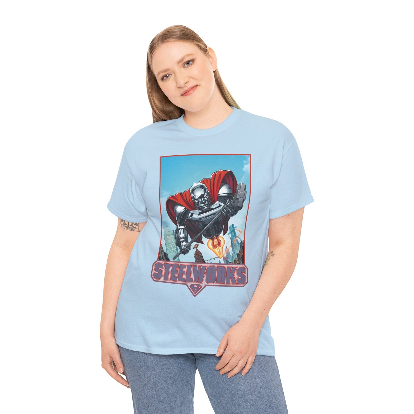 Steelworks T-Shirt - Jon Bogdanove Art - John Henry Irons - Superman Family - DC Comics