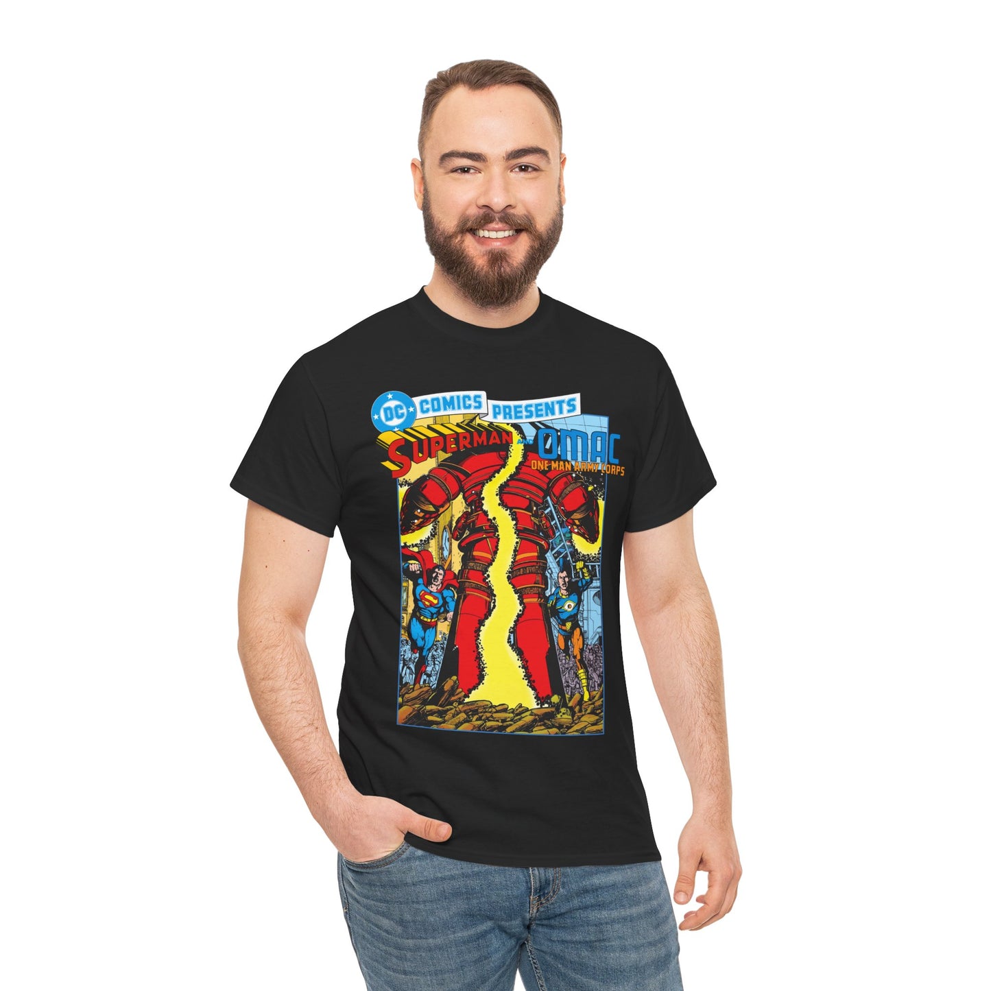 DC Comics Presents #61 T-Shirt - George Perez Art - Superman & OMAC Team-Up - DC Comics
