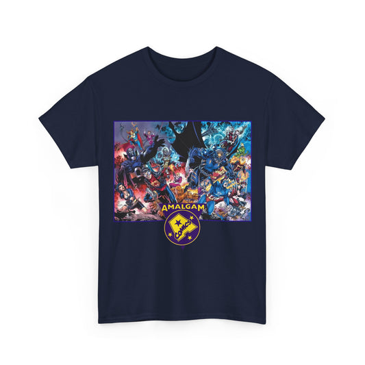 Amalgam T-Shirt - DC Vs Marvel Comics - 1990s - Jim Lee Art - Dark Claw, Amazon, Super Soldier, Spiderboy, Speed Demon