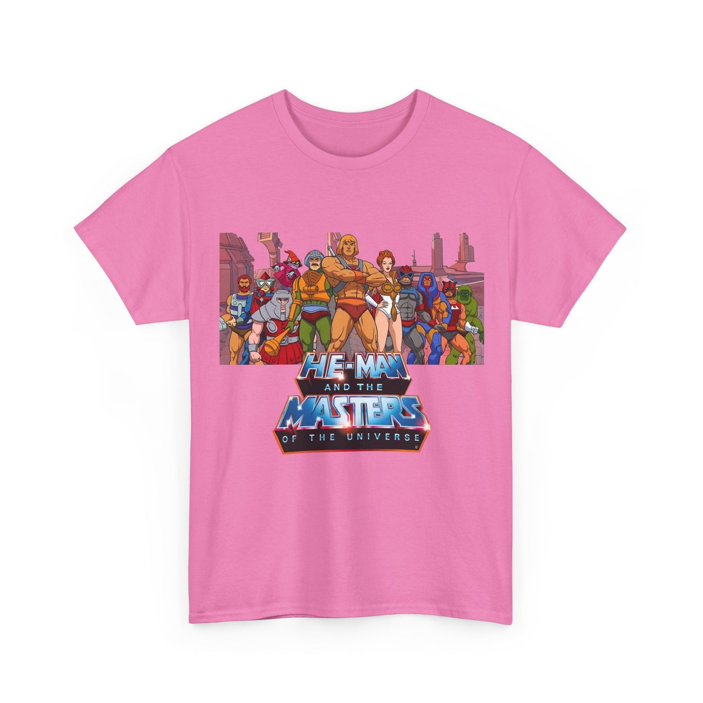 Masters of the Universe T-Shirt - He-Man, Man-At-Arms, Teela, Orko, Fisto, Moss Man, Ram Man - 1980s Filmation Art