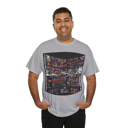 Focus on George Perez T-Shirt - Monitor, New Teen Titans, Avengers, Fantastic Four - DC & Marvel Comics - Note: Black Tee is a Negative Space Piece and is Borderless