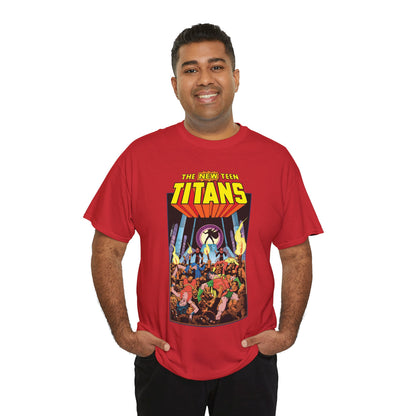 New Teen Titans T-Shirt - George Perez Art - #22 Cover - Wonder Girl, Robin, Raven, Kid Flash - Brother Blood Story - DC Comics