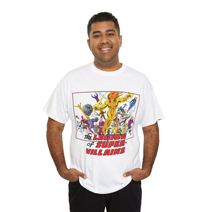 Legion of Super-Villains T-Shirt - Steve Lightle Art - LOSH, Legion of Super-Heroes Foes - Saturn Queen, Tyr, Lightning Lord, Spider Girl, Cosmic King, Nemesis Kid - DC Comics