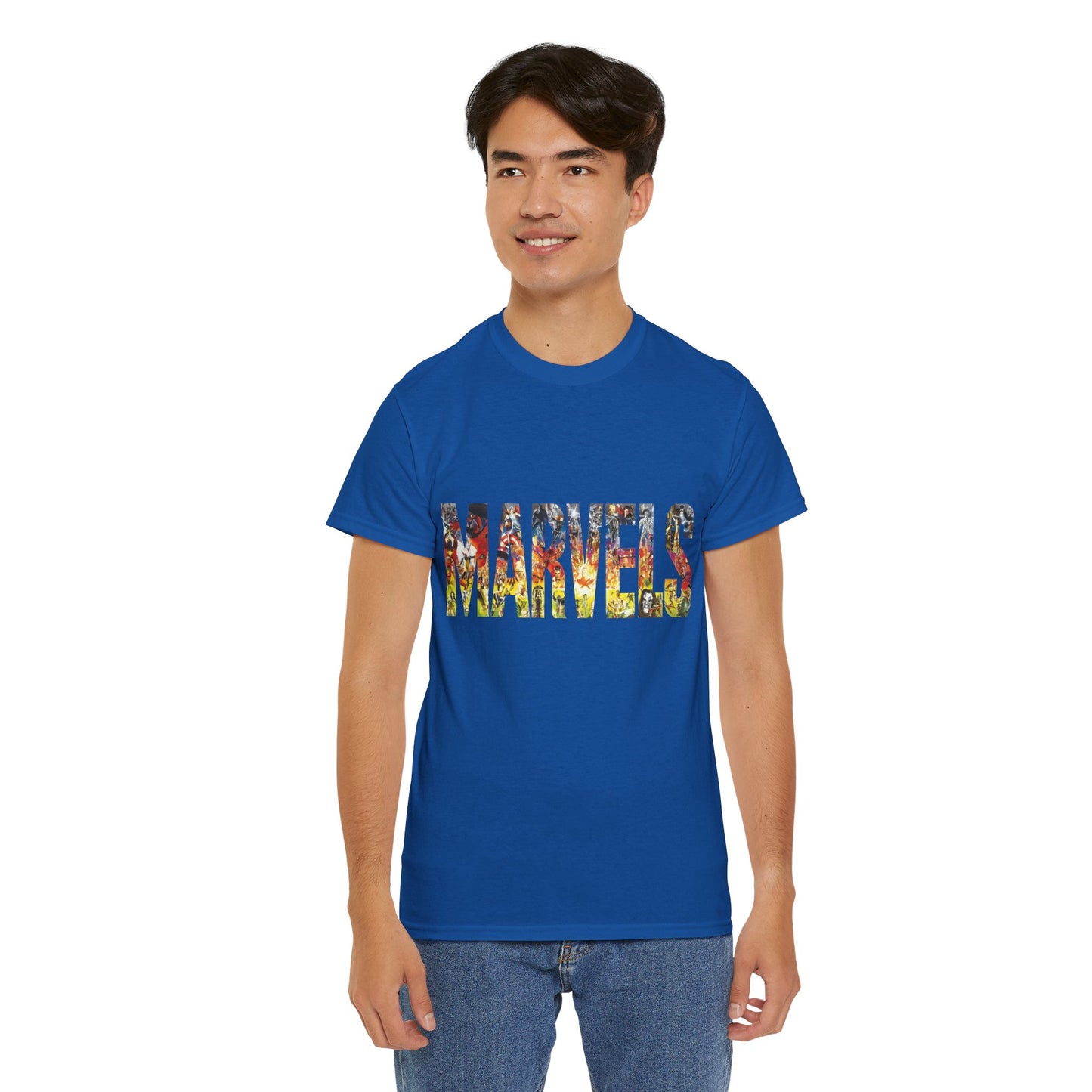 Marvels T-Shirt - Alex Ross Art from the popular Kurt Busiek Story - Spider-Man, Fantastic Four, X-Men, Hulk, Captain America, Thor, Iron Man - Marvel Comics