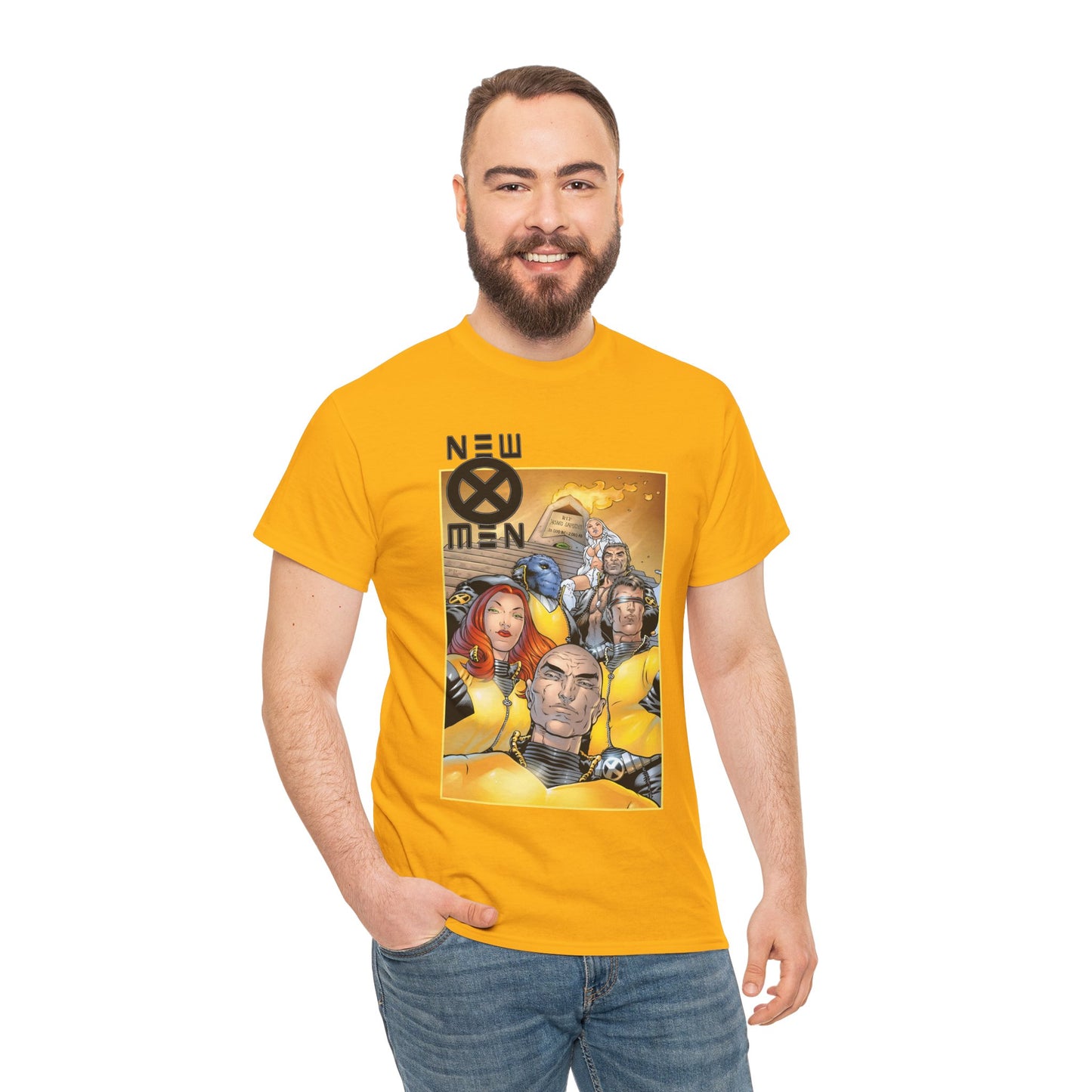 New X-Men T-Shirt - Frank Quitely Art - Cyclops, Jean Grey, Wolverine, Emma Frost, Beast, Professor X - Grant Morrison Run - Marvel Comics