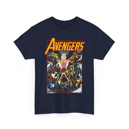 Avengers T-Shirt - George Perez Art - Korvac Saga - Guardians of the Galaxy - Thor, Captain America, Iron Man, Scarlet Witch, Vision, Wonder Man, Hawkeye - Marvel Comics