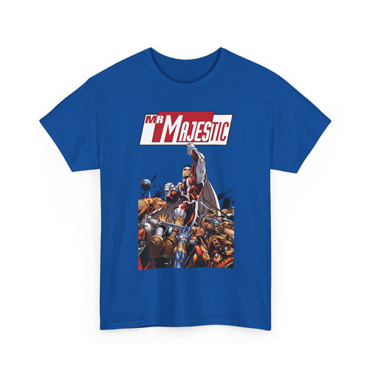 Mr. Majestic T-Shirt - Ed McGuiness Art - Flying Above His Attackers - DC/Wildstorm Comics