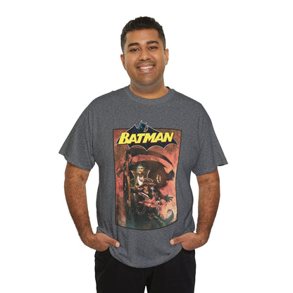 Batman T-Shirt - Bill Sienkiewicz Art - With Scarecrow & Ra's Al Ghul - DC Comics