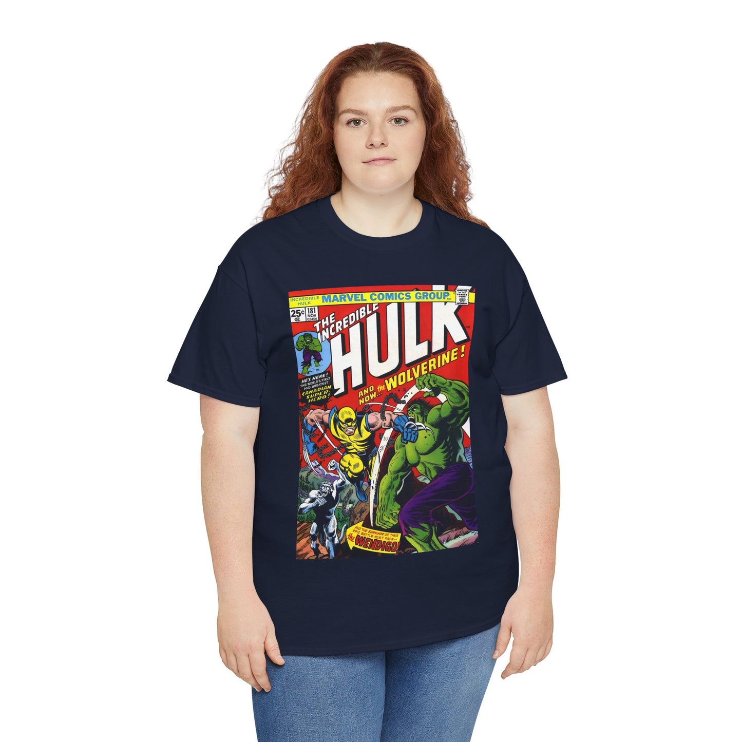 Incredible Hulk #181 T-Shirt - First Appearance of Wolverine - Vs The Wendigo - Marvel Comics
