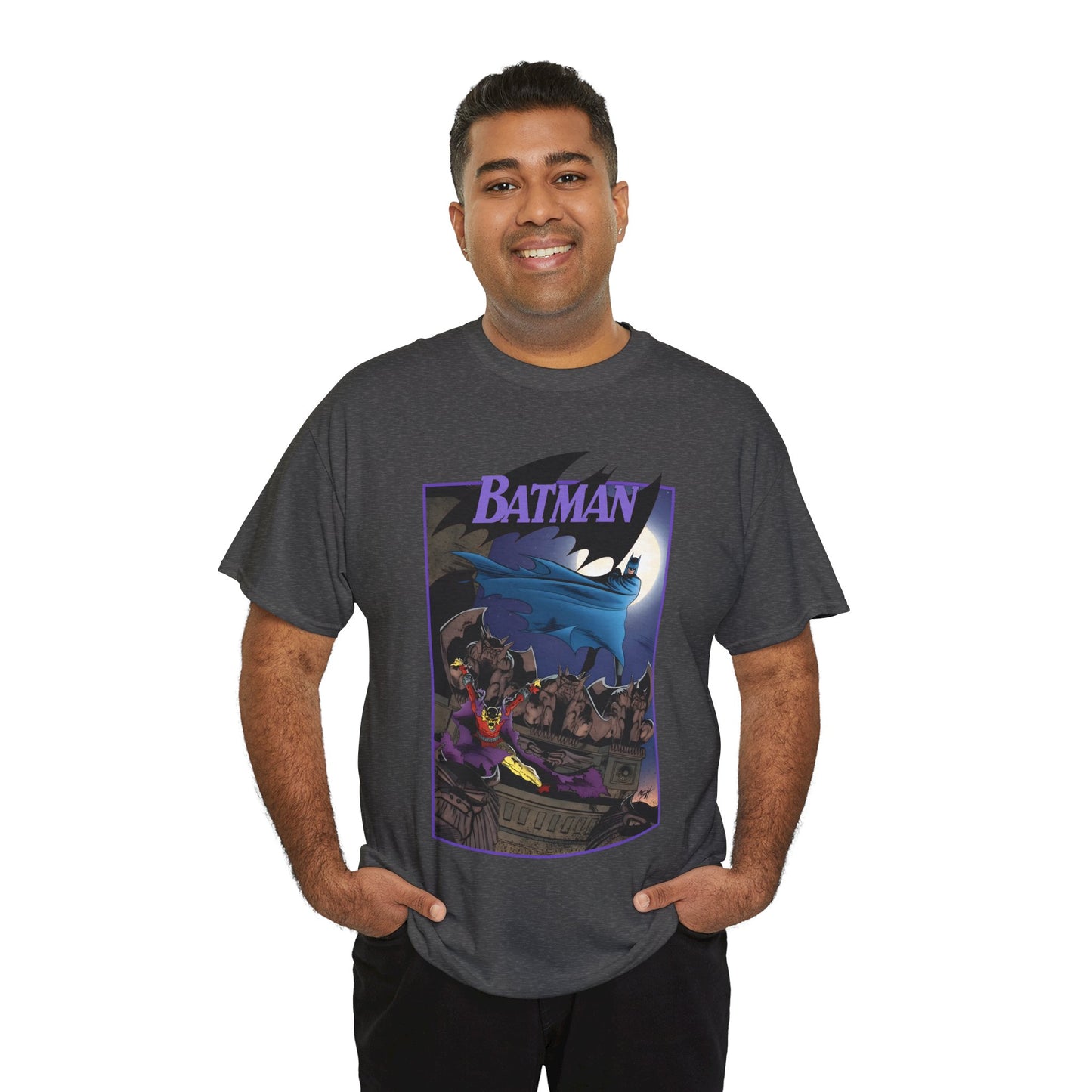 Batman T-Shirt - Norm Breyfogle Art - Etrigan, the Demon - Gotham City and Gargoyles - DC Comics