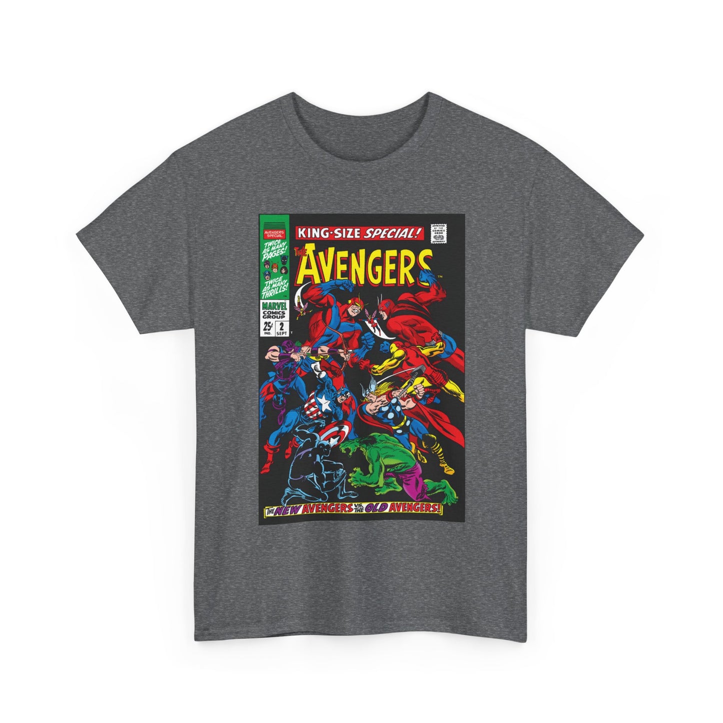 Avengers T-Shirt - Annual #2 Cover Art - New Avengers Vs Old Avengers - Marvel Comics