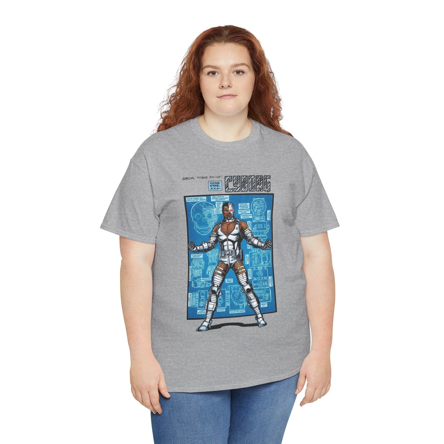 Cyborg T-Shirt - George Perez Art - New Teen Titans Pin-Up Poster - Victor Stone - DC Comics