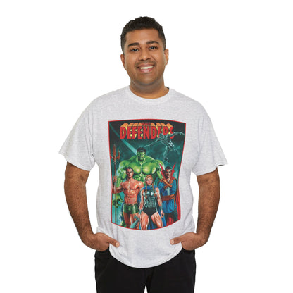 Defenders T-Shirt - Dr Strange, Valkyrie, Hulk, Namor, Silver Surfer - Marvel Comics - Popular 1970s Series