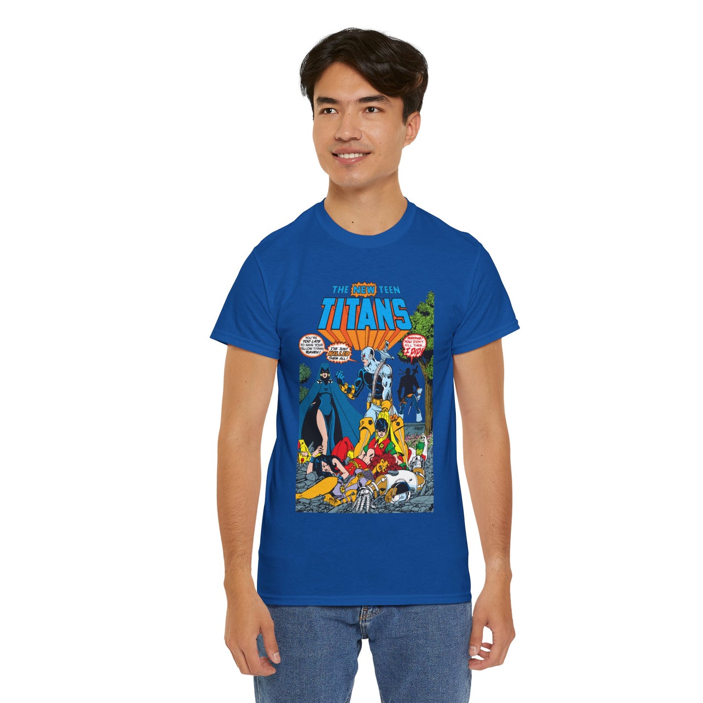New Teen Titans T-Shirt - George Perez Art - #2 Cover Art - Deathstroke & Ravager - DC Comics