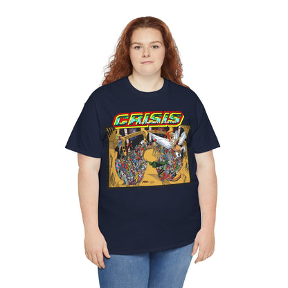 Crisis on Infinite Earths T-Shirt - George Perez & Jerry Ordway Art - The Monitor's Satellite - DC Comics