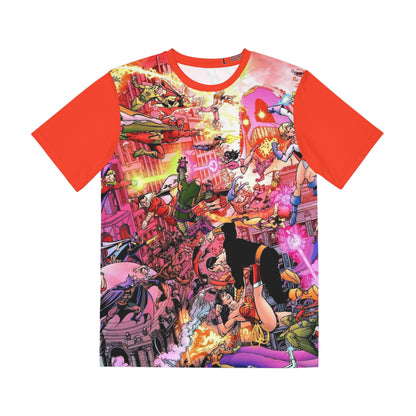Crisis on Infinite Earths/DC Legends All Over Print Tee (Polyester) - George Perez Art - DC Comics (IMPROVED PLACEMENT AND PRINTING TECHNIQUES)