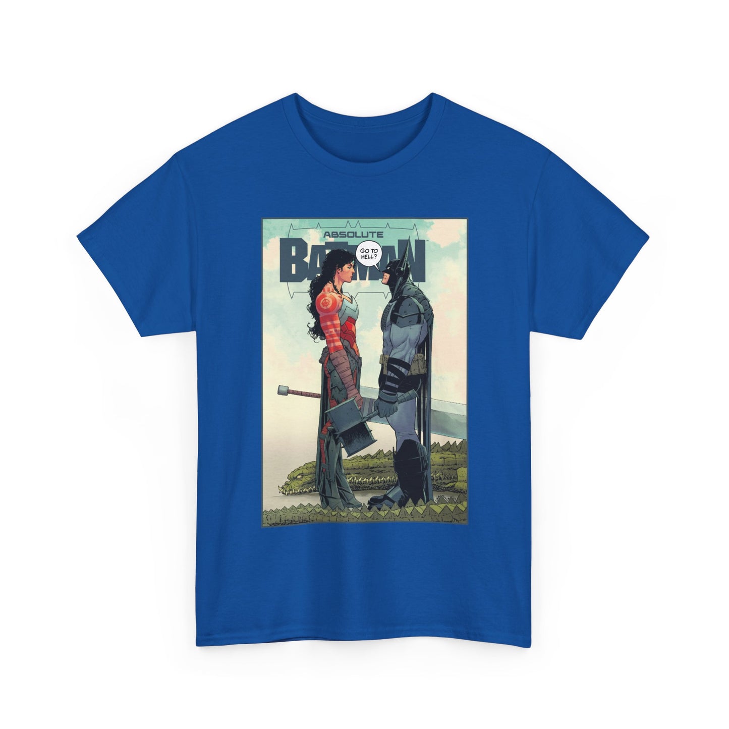 Absolute Batman & Absolute Wonder Woman T-Shirt - Nick Dragotta Art - Go to Hell? - DC Comics