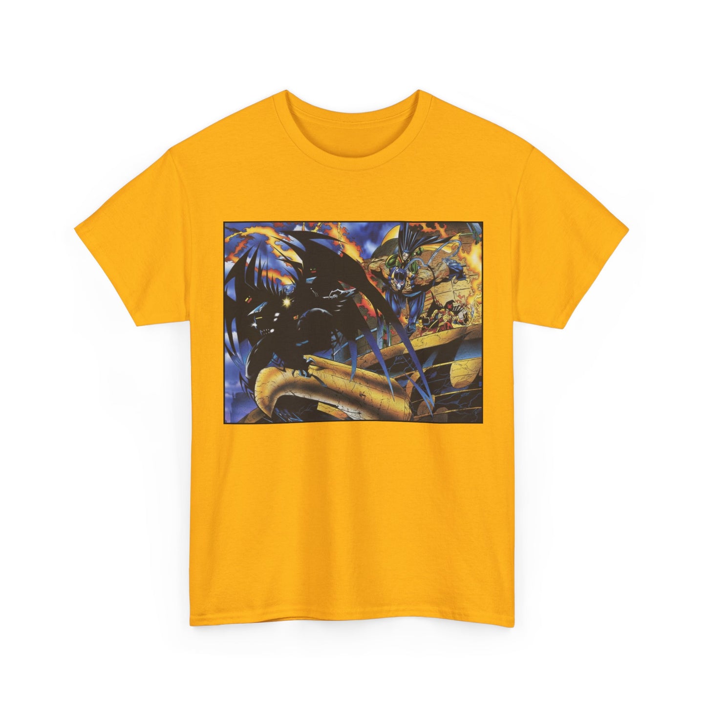 Batman Universe T-Shirt - Joe Quesada Art - 1990s Knightfall Era - Azrael, Robin, Bane - DC Comics